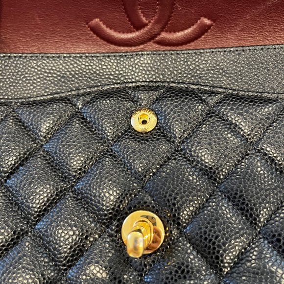 Chanel Classic Medium Flap Back Handbag in Black - Picture 9 of 15